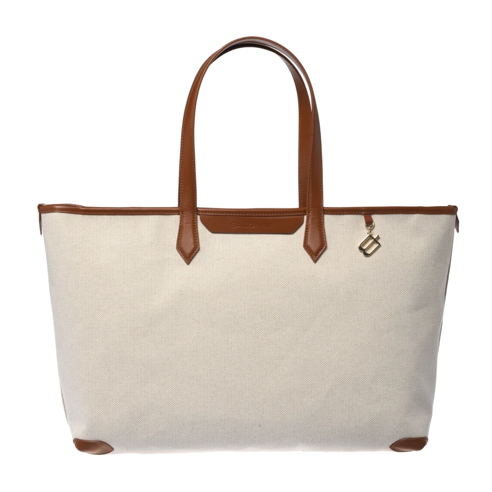 Baldinini Women's Beige Shopping Bags, One Size, Canvas Tote Bag