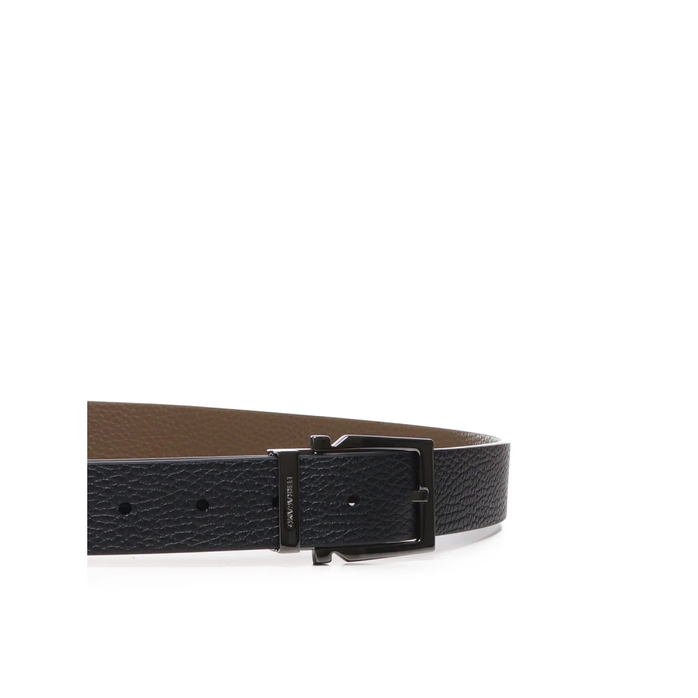 Salvatore Ferragamo Katoenen Elastan Riemen Black Heren