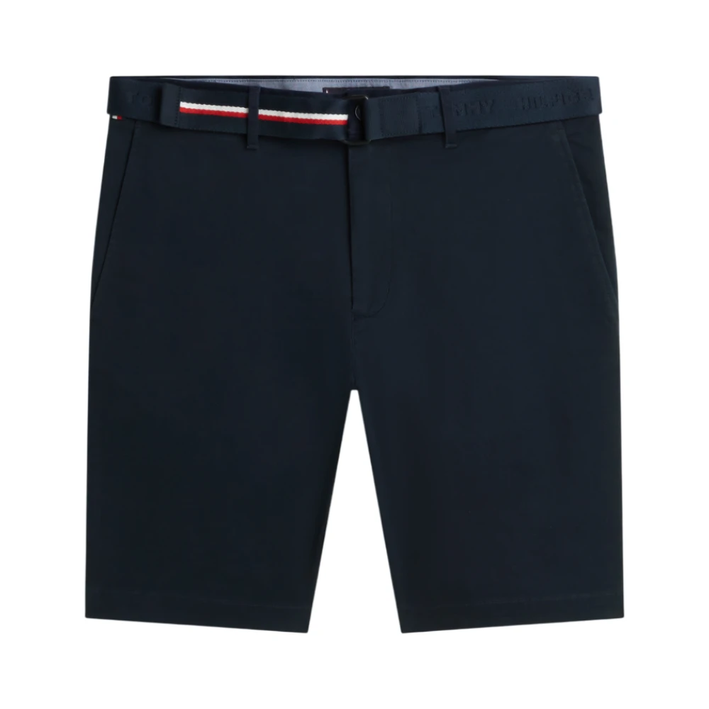 Tommy Hilfiger Men's Blue Casual Shorts, W36, Denton Belted Twill Slim 9.5 Inseam Shorts