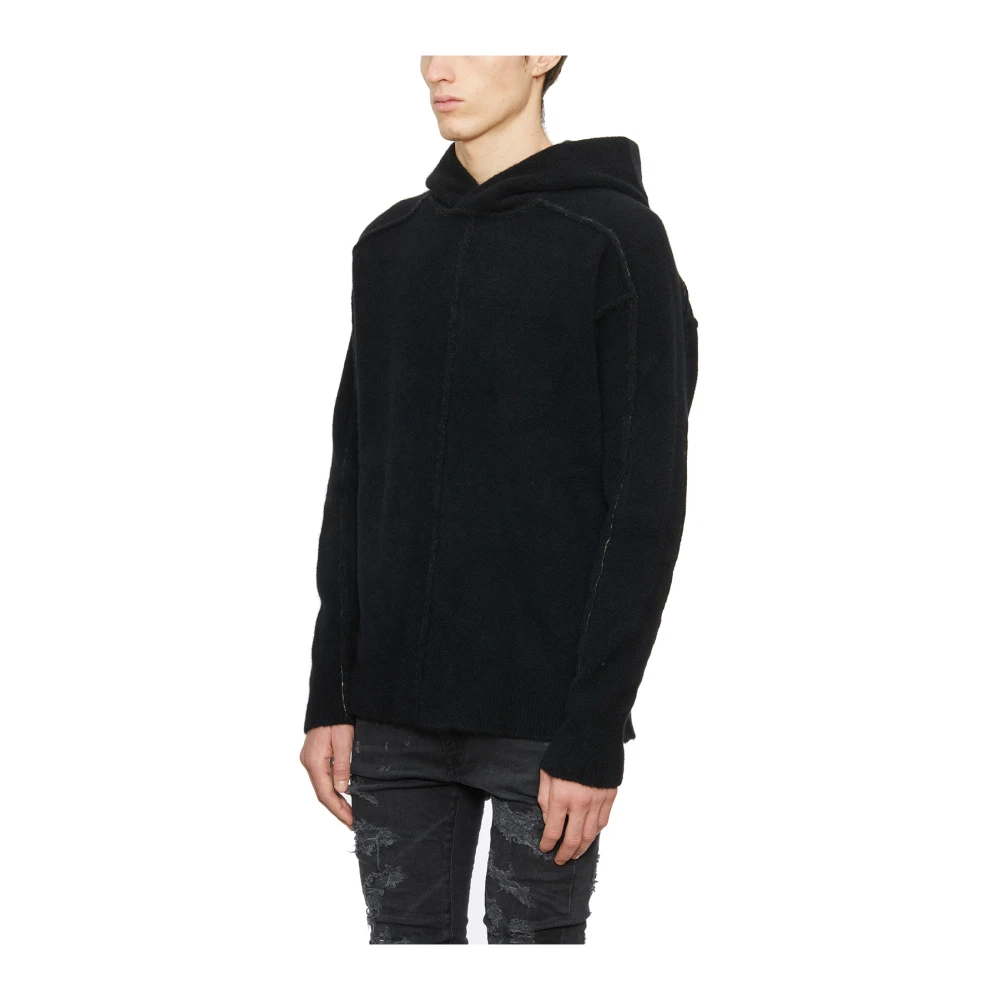 Isabel Benenato Wollen Hoodie Black Heren