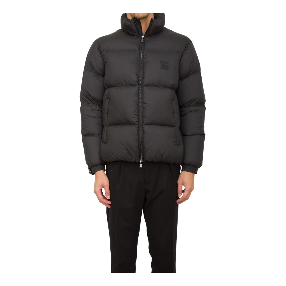 Emporio Armani Men's Black Down Jackets,, Down Jacket Winter Fashion Large