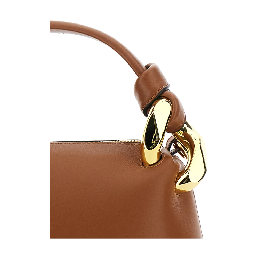 JW Anderson Bruine leren handtas met metalen knoop Brown Dames