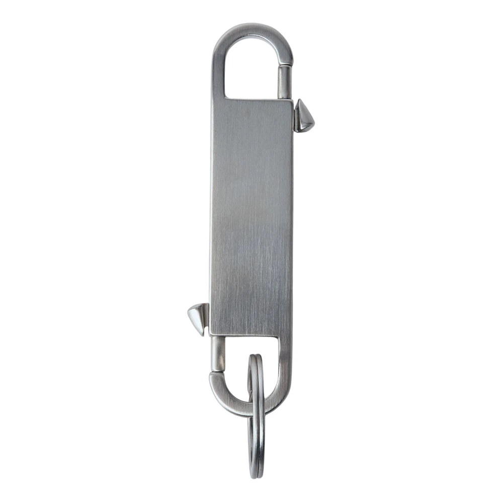 Rick Owens Geborstelde Zilveren Metalen Sleutelhanger Gray Heren
