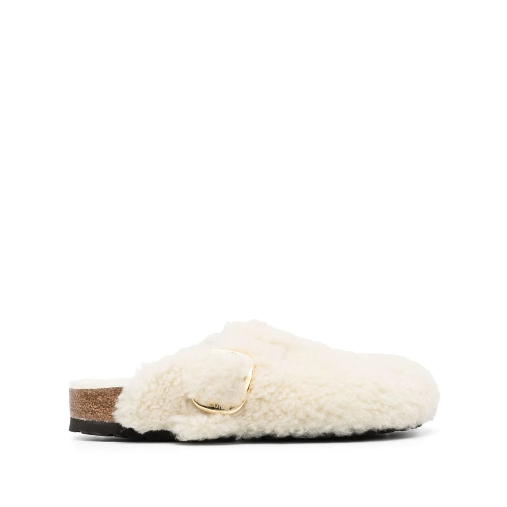 Birkenstock Shearling Teddy Eggshell Sandalen White Dames