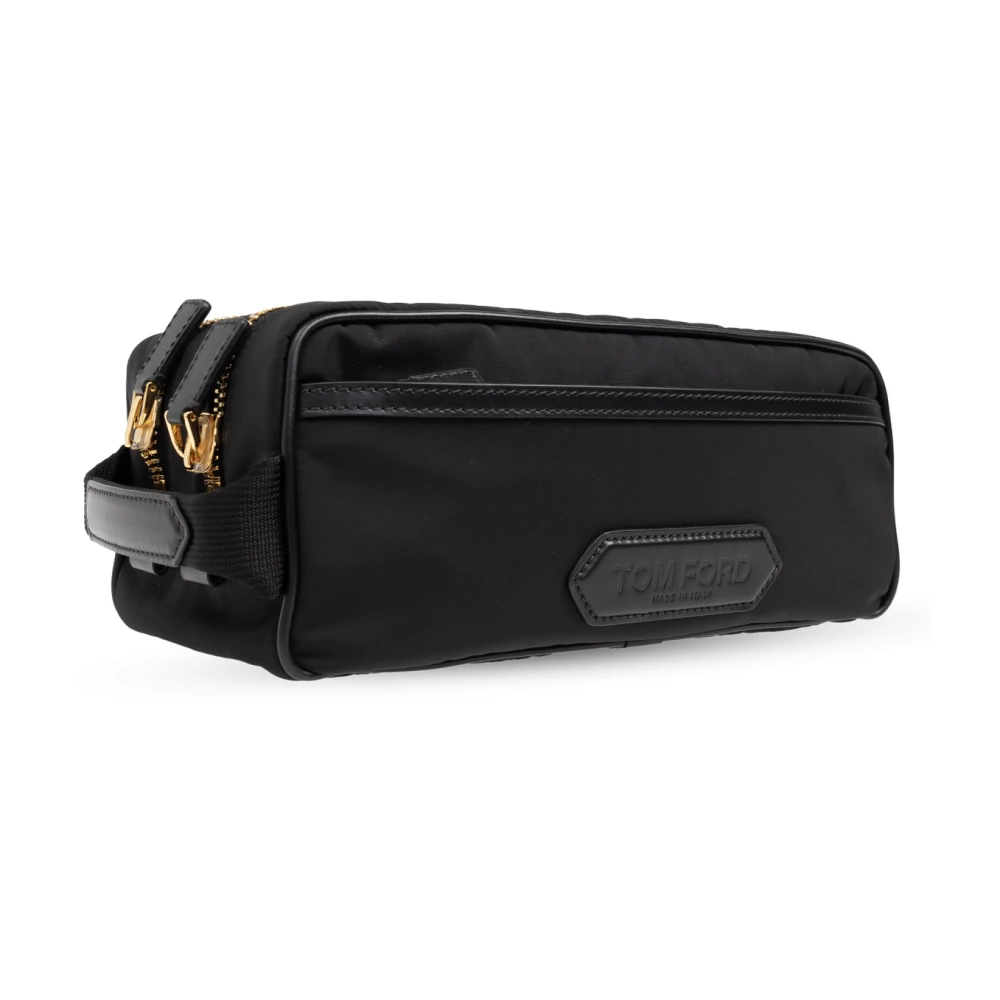 Tom Ford Cosmeticatas met logopatch Black Heren
