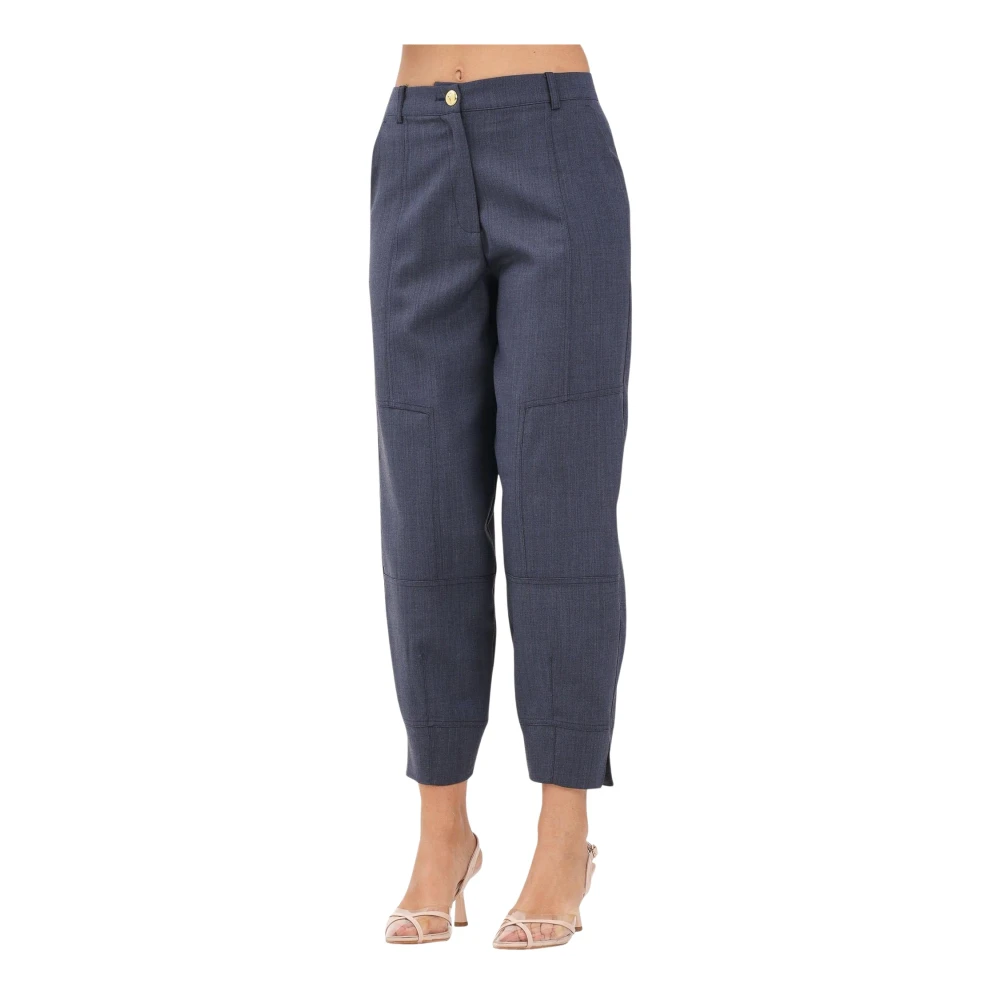Pinko Women's Blue Cropped Trousers