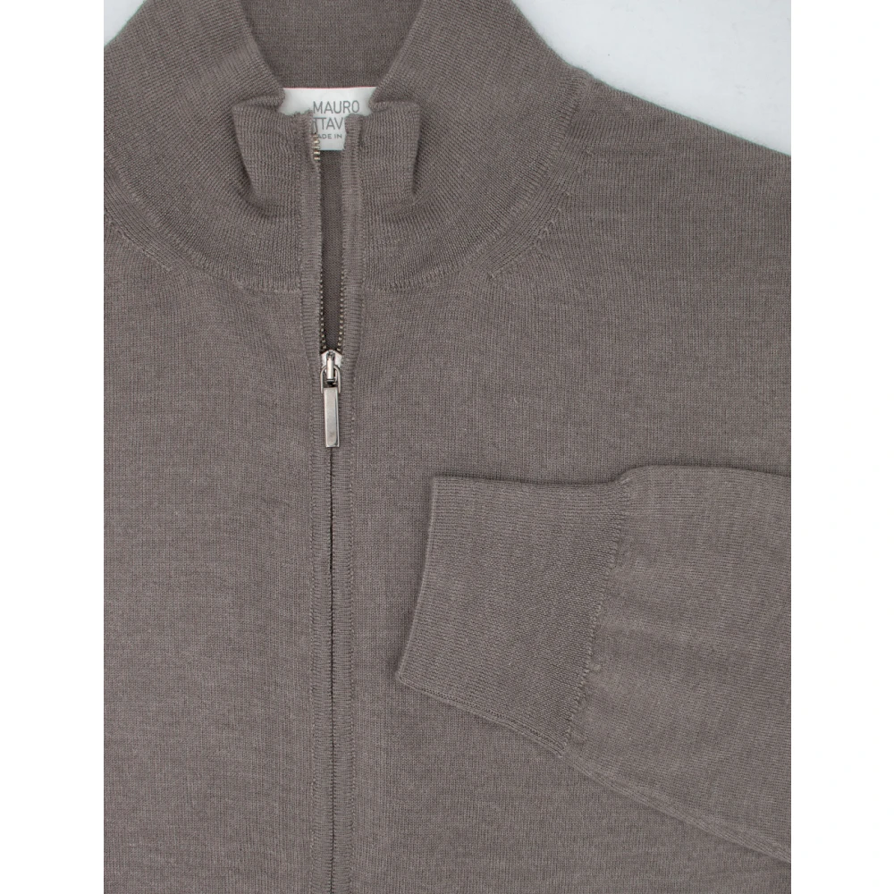 Mauro Ottaviani Zip Sweater voor dynamische mannen Brown Heren
