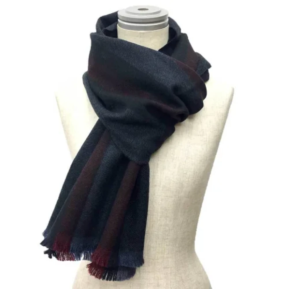 Gucci Vintage Pre-owned Fabric scarves Blue Dames