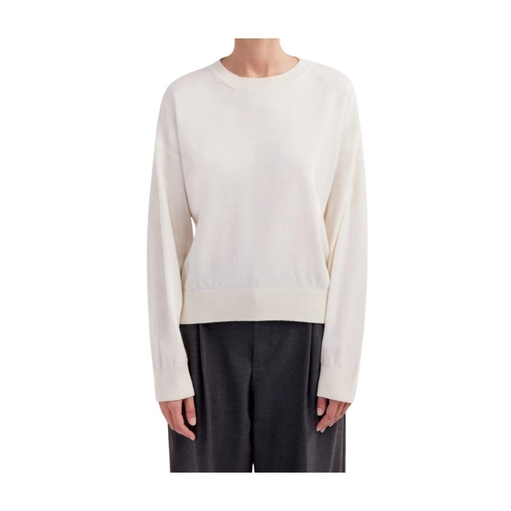 Filippo De Laurentiis Kasjmier Zijde Merino Wol Trui White Dames