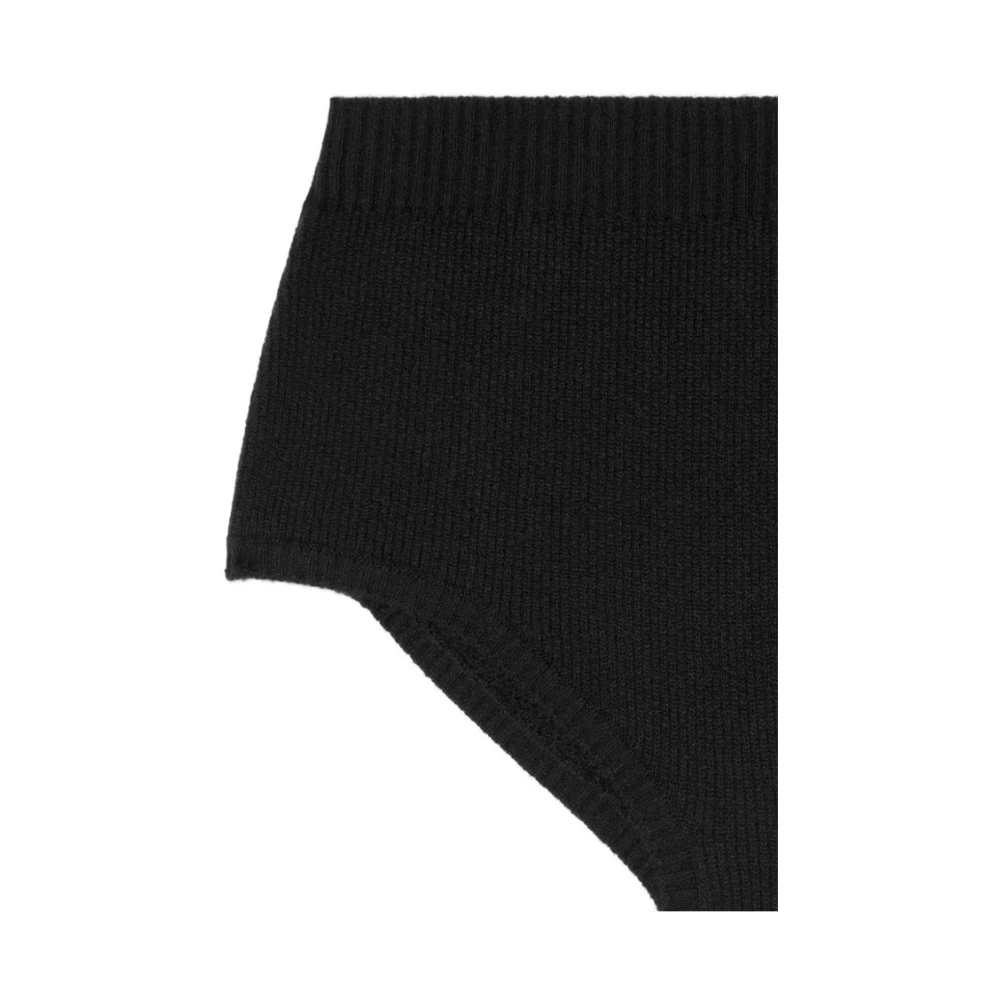Alanui Zwarte Geribbelde Gebreide Hoge Taille Broek Black Dames