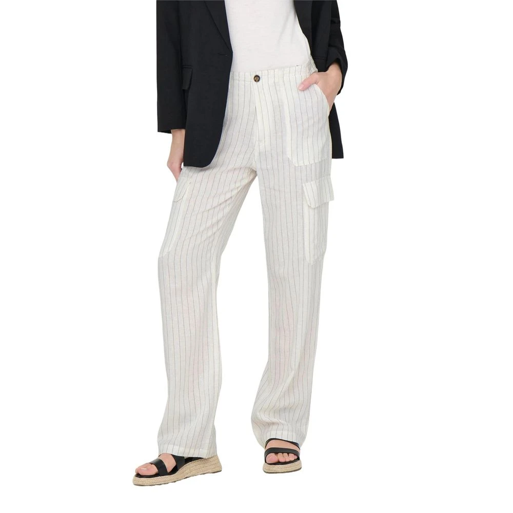 Only Linnen Jeans & Broek Collectie White Dames