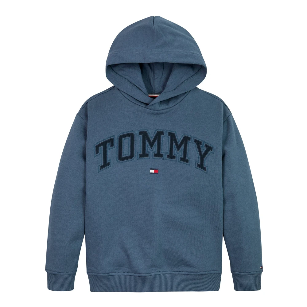 Tommy Hilfiger Varsity Broderad Hoodie Sweatshirt Blue, Unisex