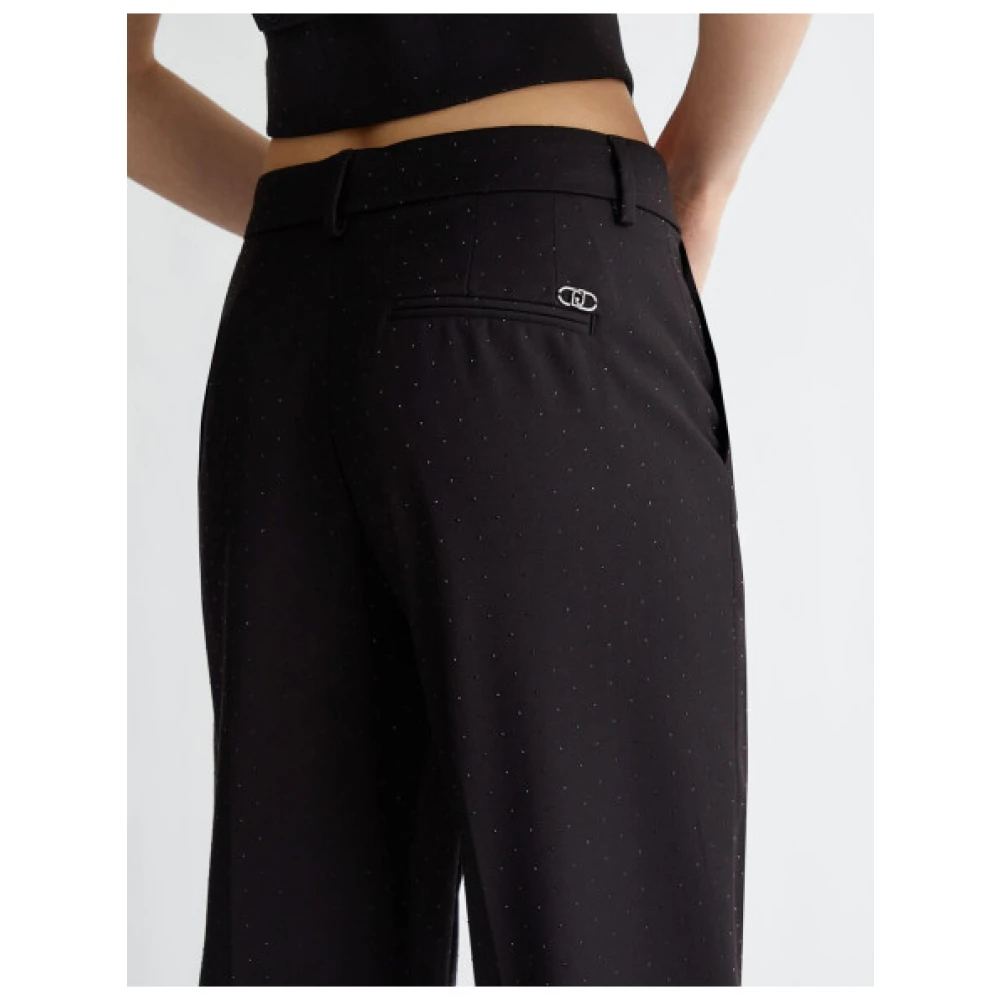 Liu Jo Zwarte Chino Broek met Rechte Snit Black Dames
