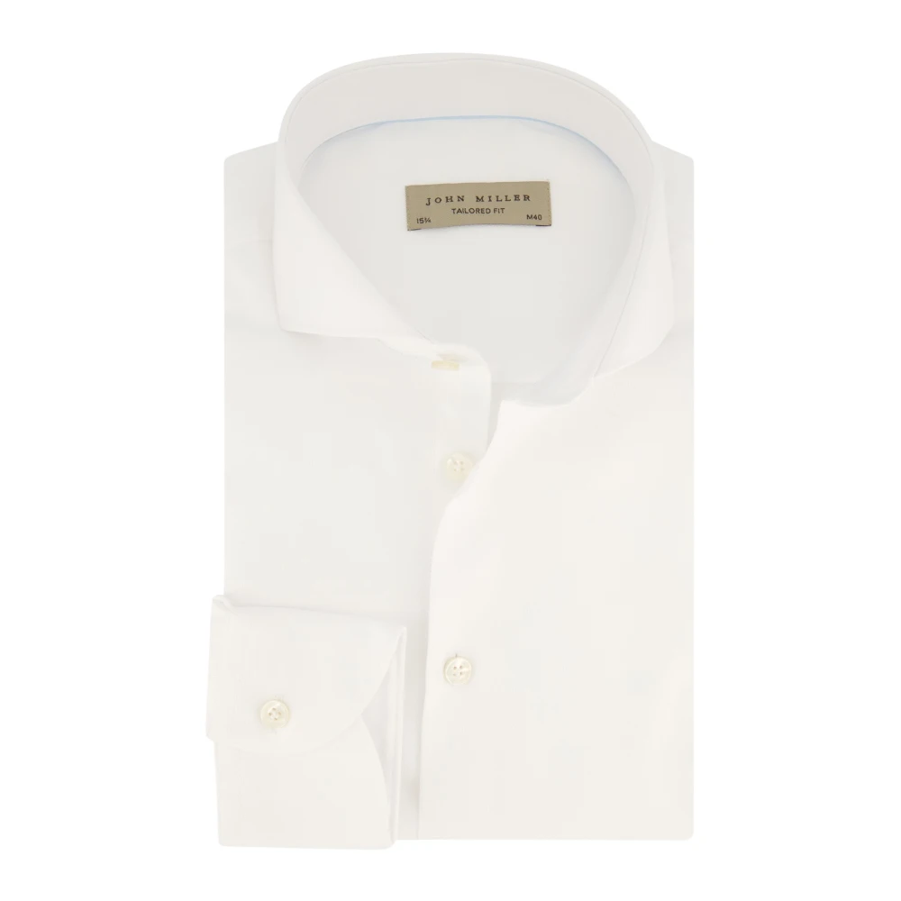 John Miller Wit Business Overhemd Tailored Fit White Heren
