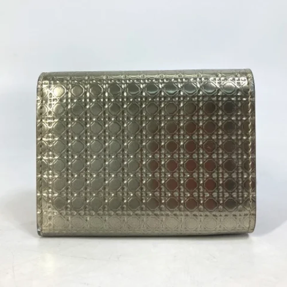 Dior Vintage Pre-owned Leather wallets Yellow Dames