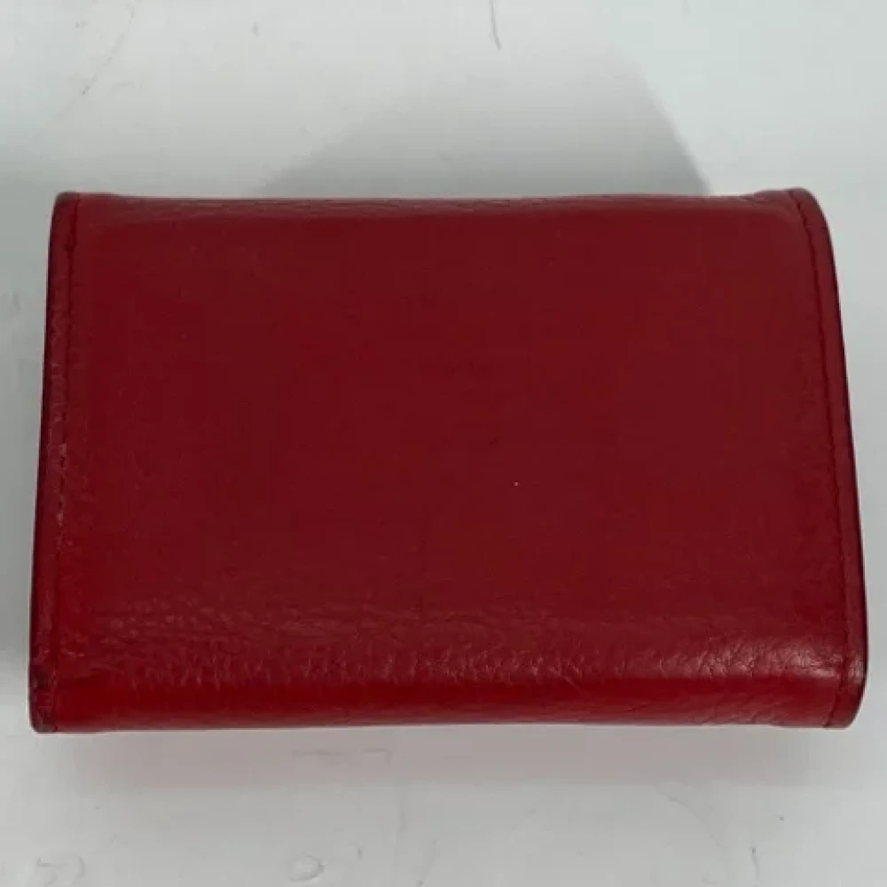 Prada Vintage Pre-owned Leather wallets Red Dames