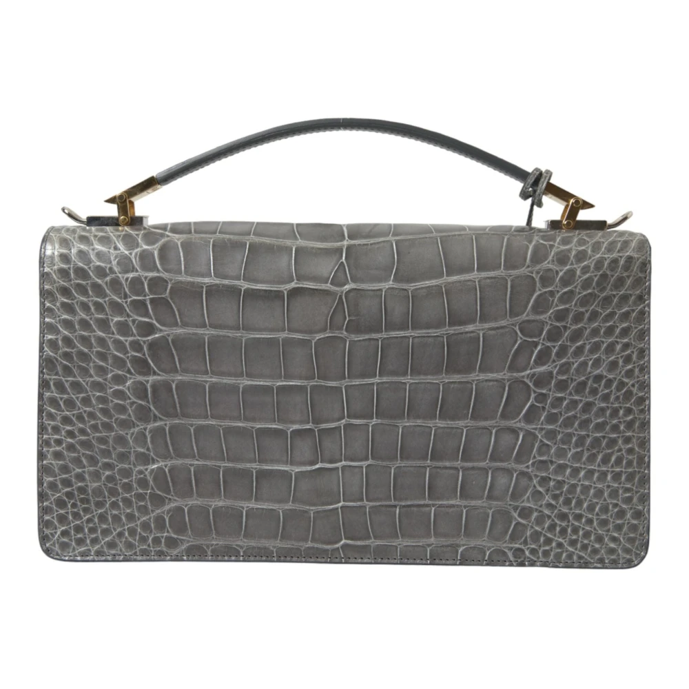 Balenciaga Exquise Alligatorleren Schoudertas Gray Dames