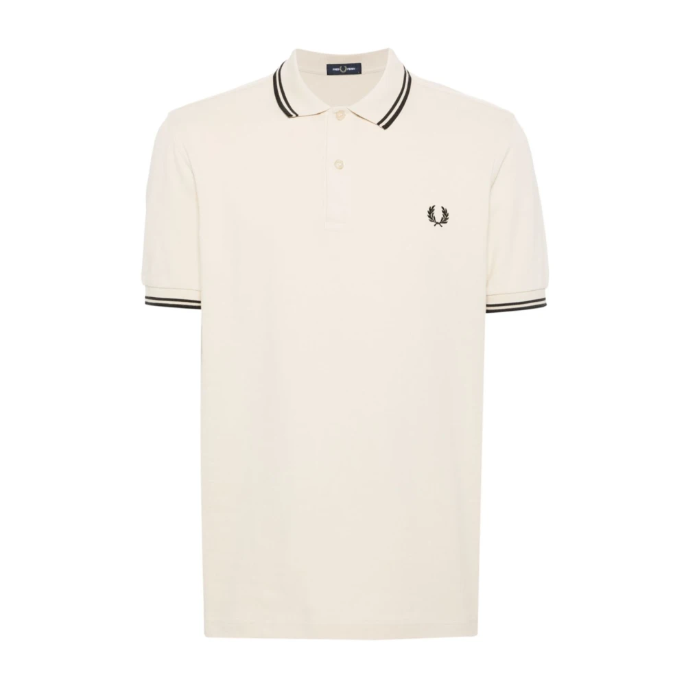 Fred Perry Logo Geborduurde Polo T-shirts Wit White Heren