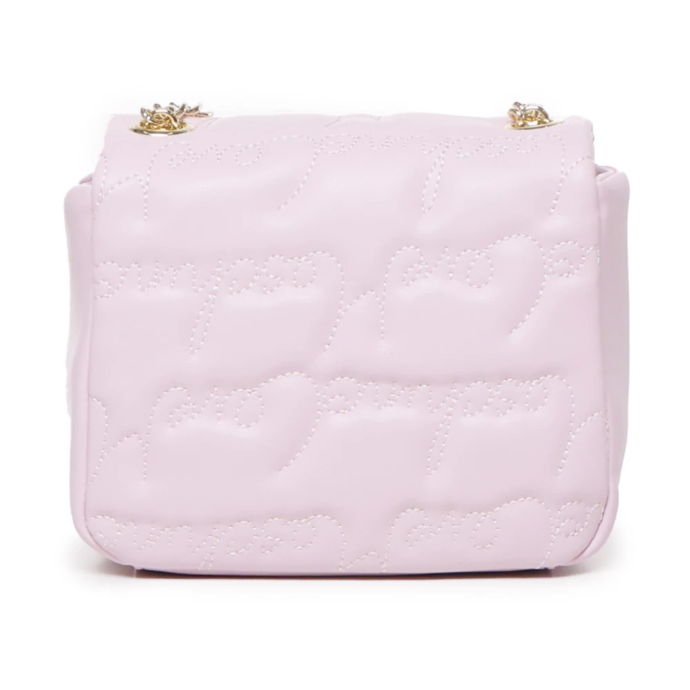 Love Moschino Roze Ecoleer Schoudertas Flap Sluiting Pink Dames