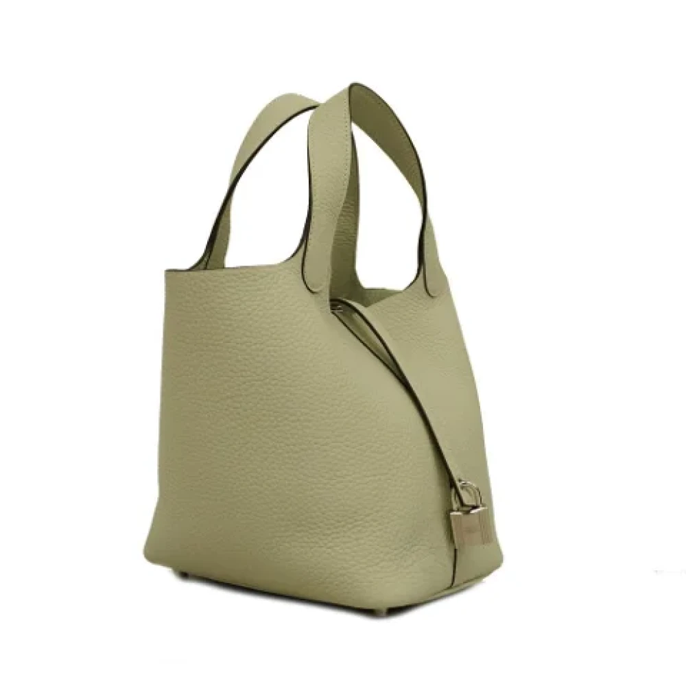 Hermès Vintage Pre-owned Fabric handbags Green Dames