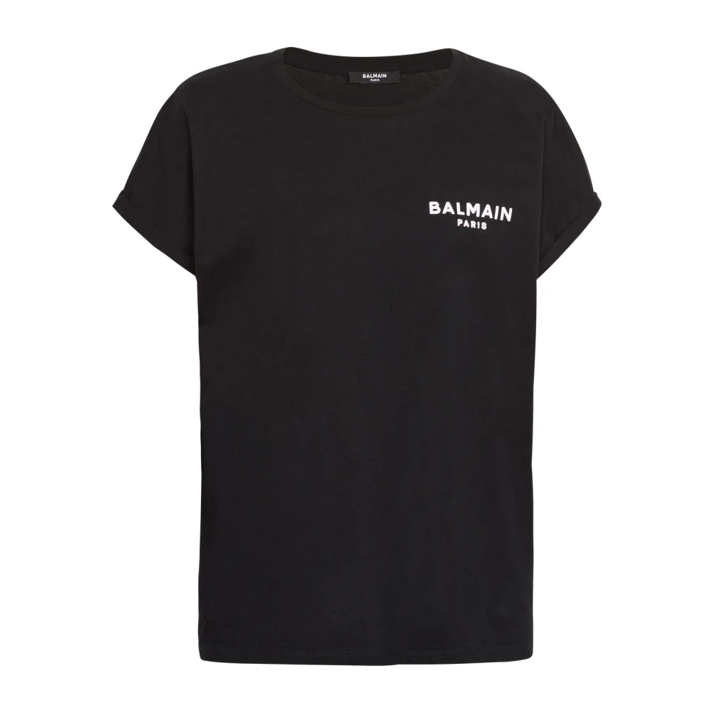 Balmain T-shirt met logo Black Dames