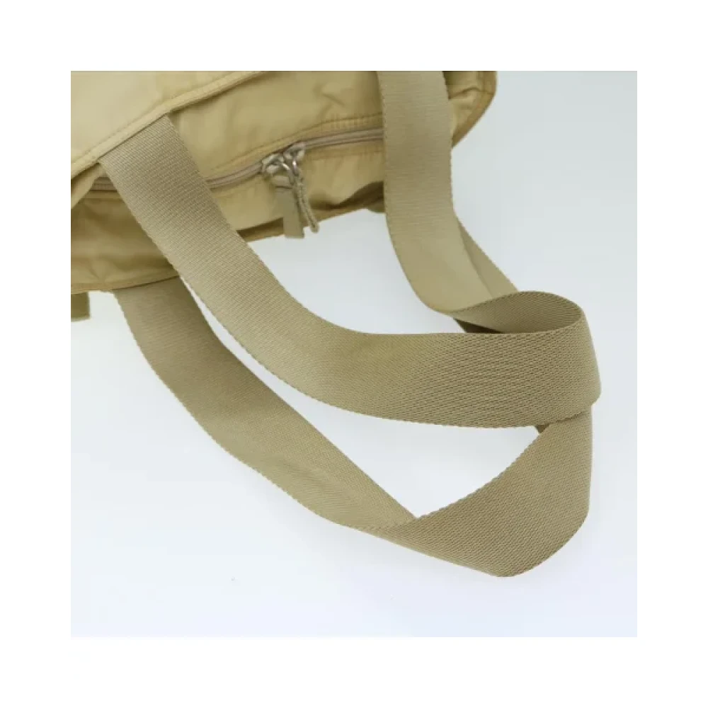 Prada Vintage Pre-owned Nylon prada-bags Beige Dames