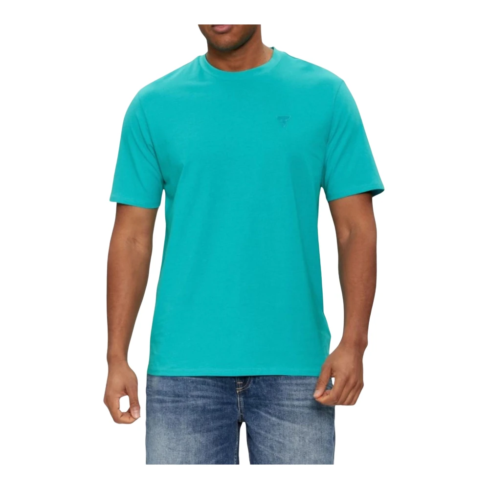 Guess Heren Basic Tee Shirt Blue Heren