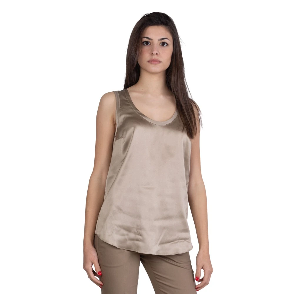 BRUNELLO CUCINELLI Sleeveless Tops Beige Dames
