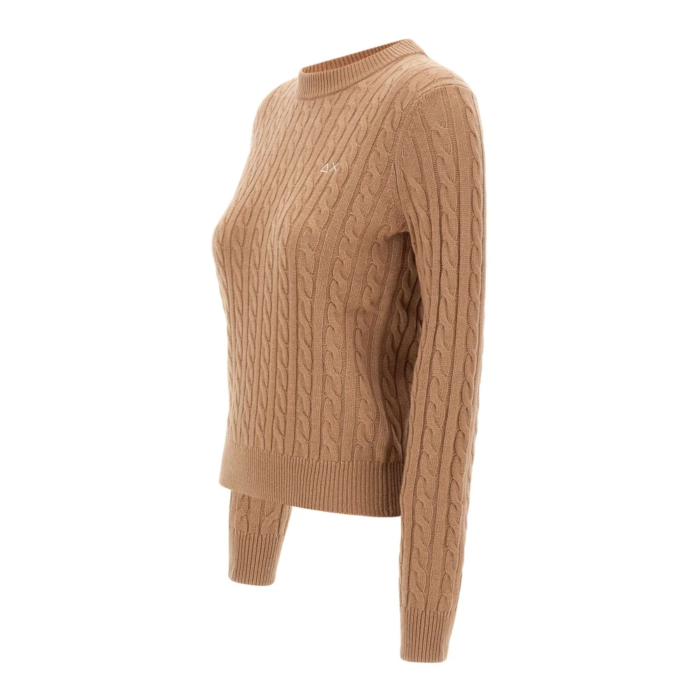 Sun68 Beige Wollen Blend Trui Beige Dames