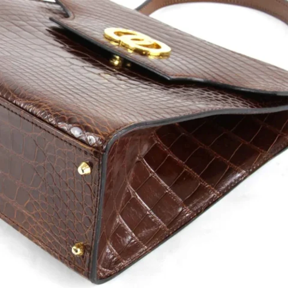 Celine Vintage Pre-owned Leather celine-bags Brown Dames