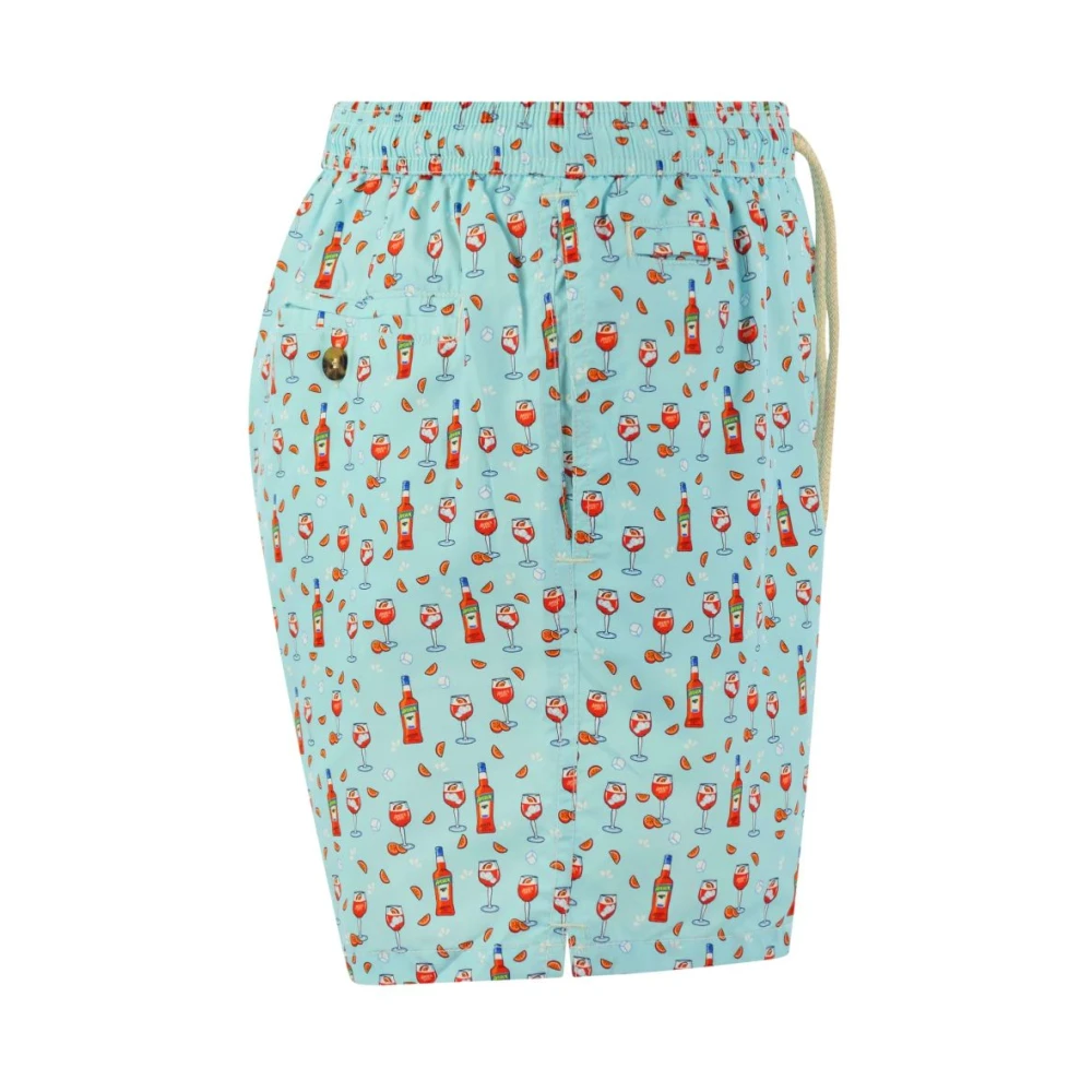 MC2 Saint Barth Aperol Print Heren Zwembroek Blue Heren