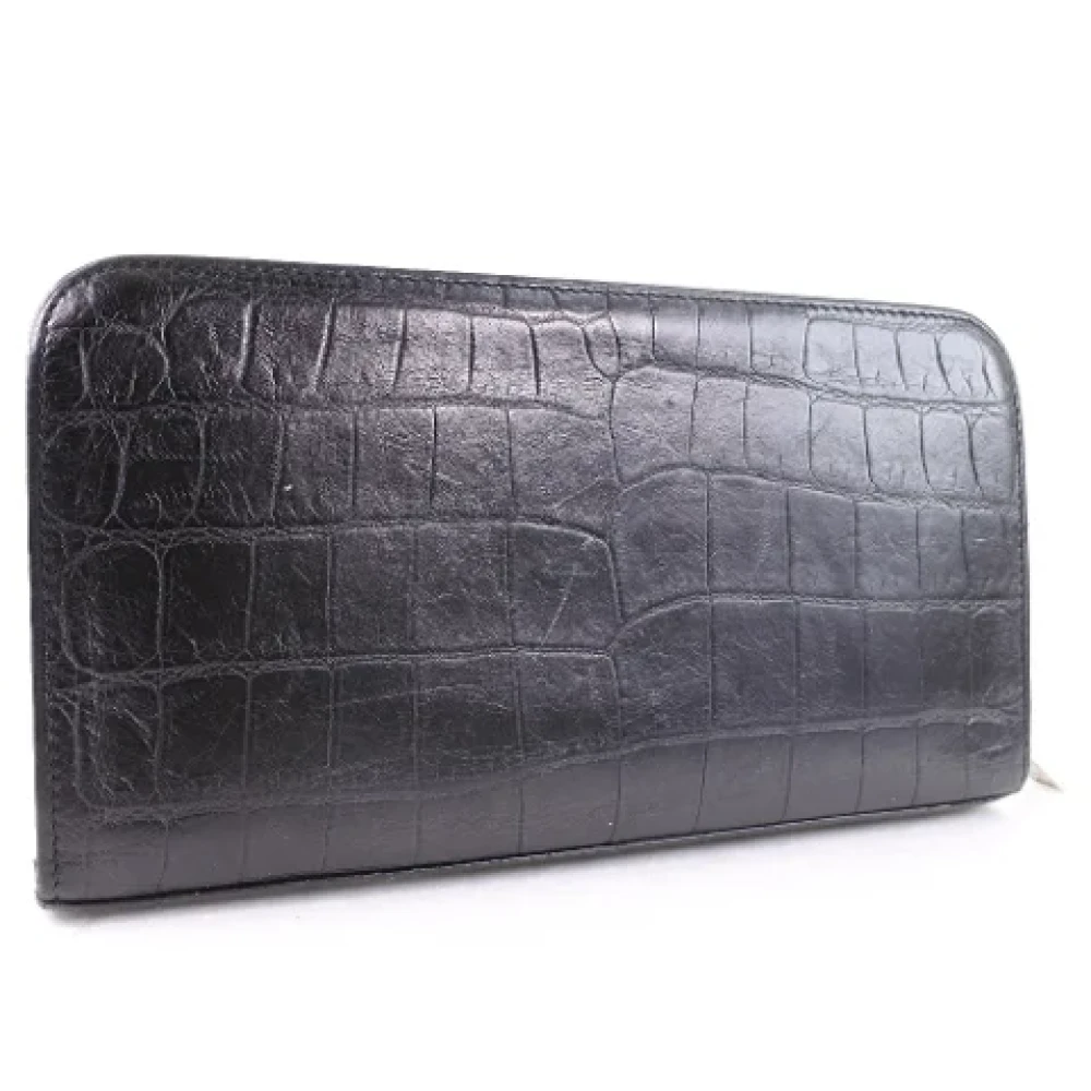 Yves Saint Laurent Vintage Pre-owned Leather wallets Black Heren