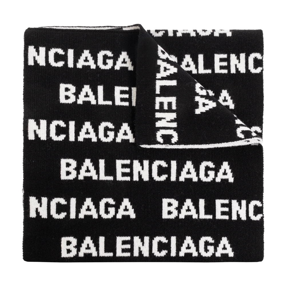 Balenciaga Omkeerbare wollen sjaal Black Dames