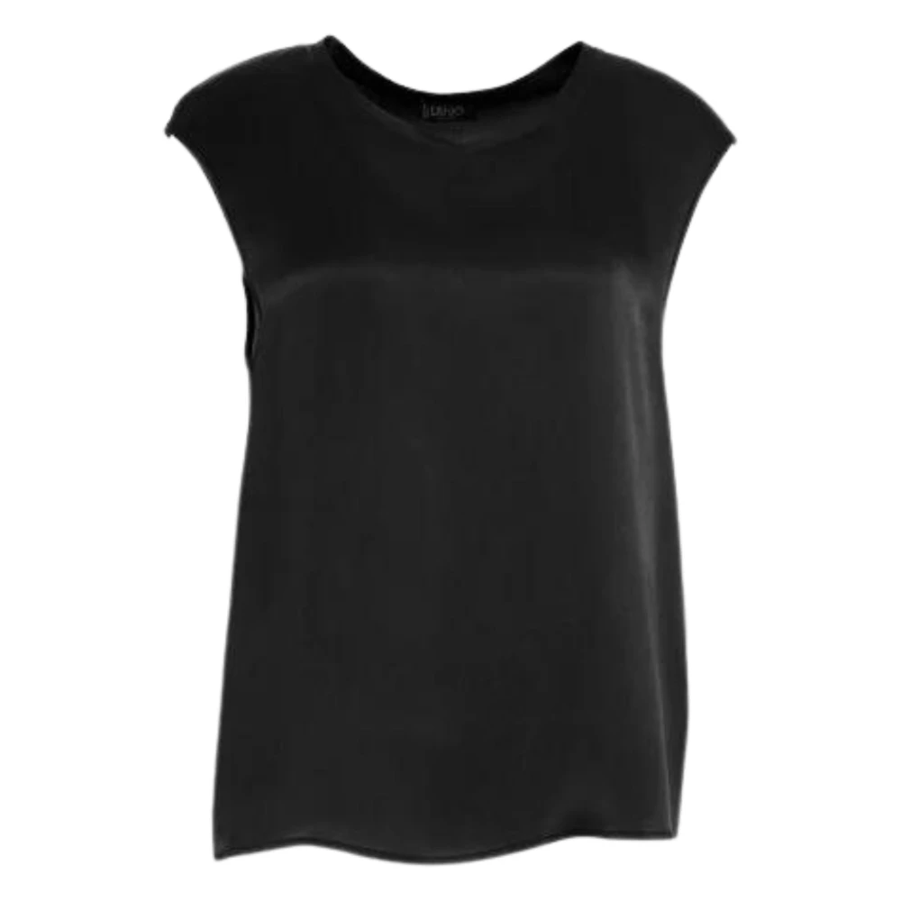 Liu Jo Zwarte T-shirts & Polos voor vrouwen Black Dames