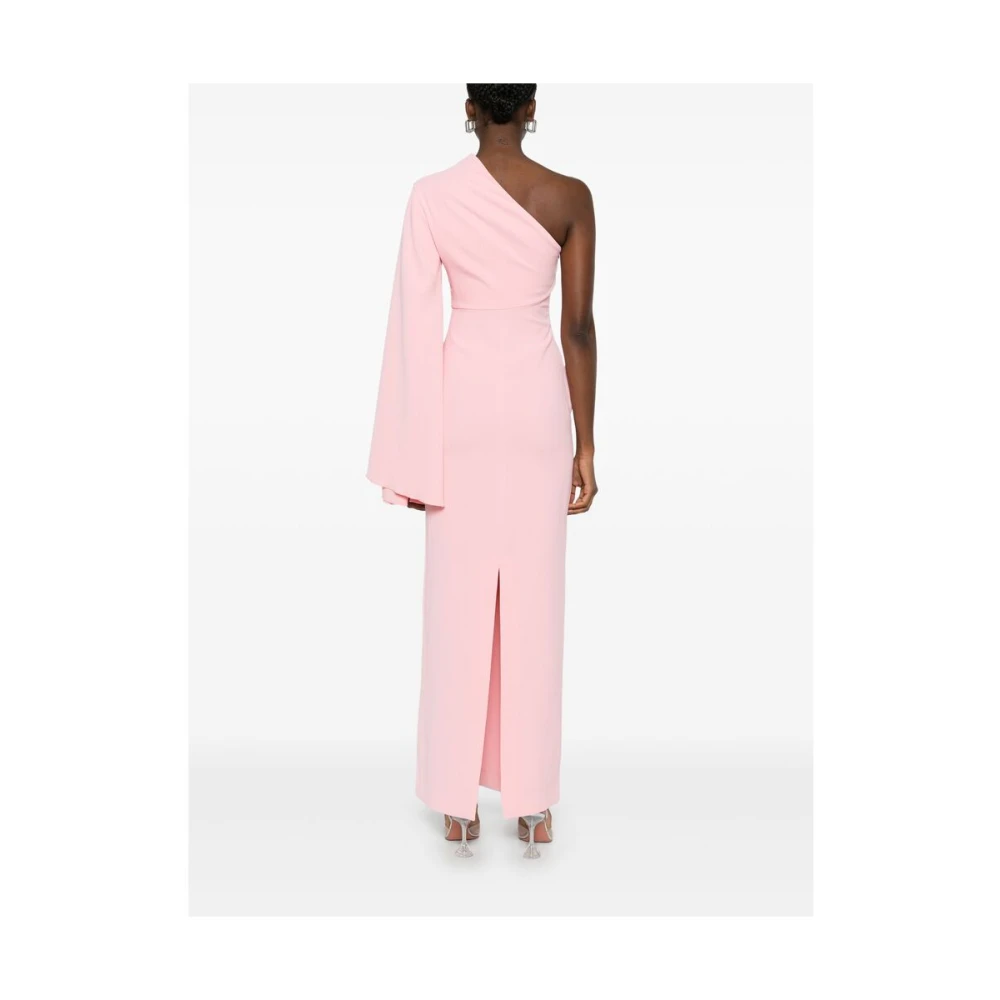 Solace London Bubblegum Roze Asymmetrische Hals Jurk Pink Dames