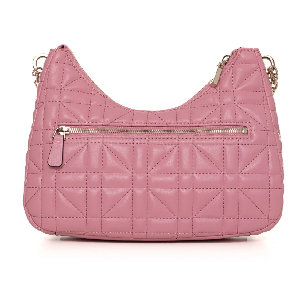 Guess Gestikte Medium Tas met Kettingband Pink Dames