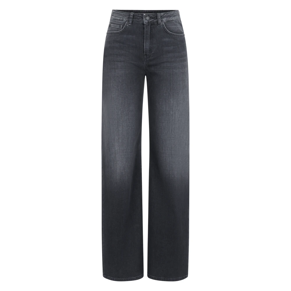 Drykorn Relaxed Fit Mid-Waist Jeans Donkergrijze Denim Gray Dames