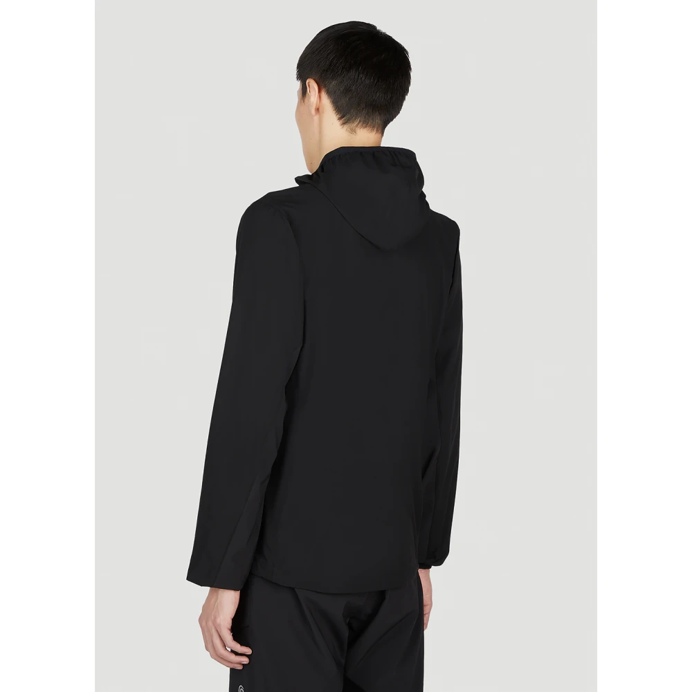 Ostrya Windbreaker met capuchon en logo Black Heren