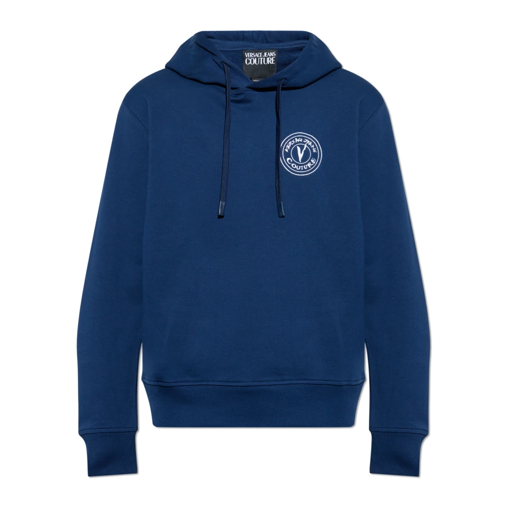 Versace Jeans Couture Sweatshirt med logotyp Blue, Herr