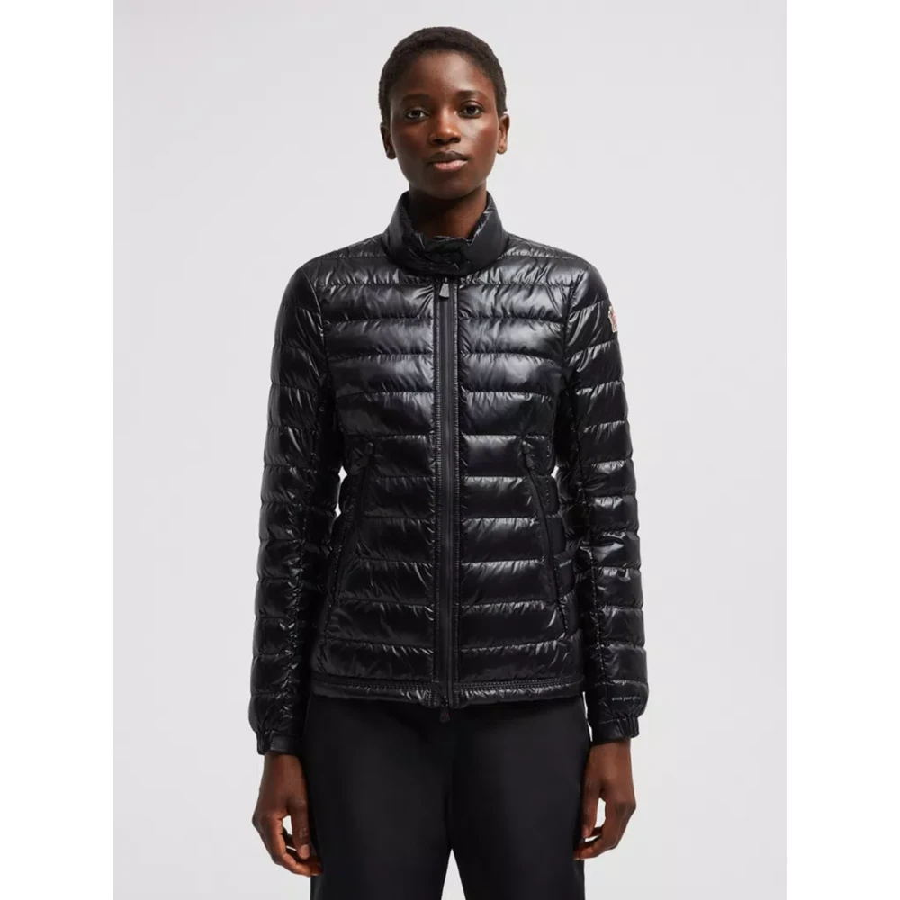 Moncler Zwarte Donsgevulde Opvouwbare Jas Black Dames