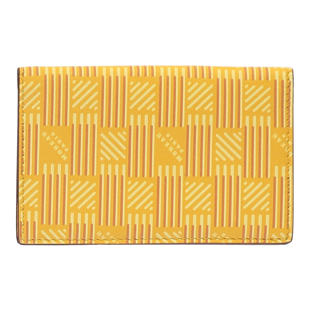 Moreau Paris Logo Detail Leren Kaarthouder Yellow Dames
