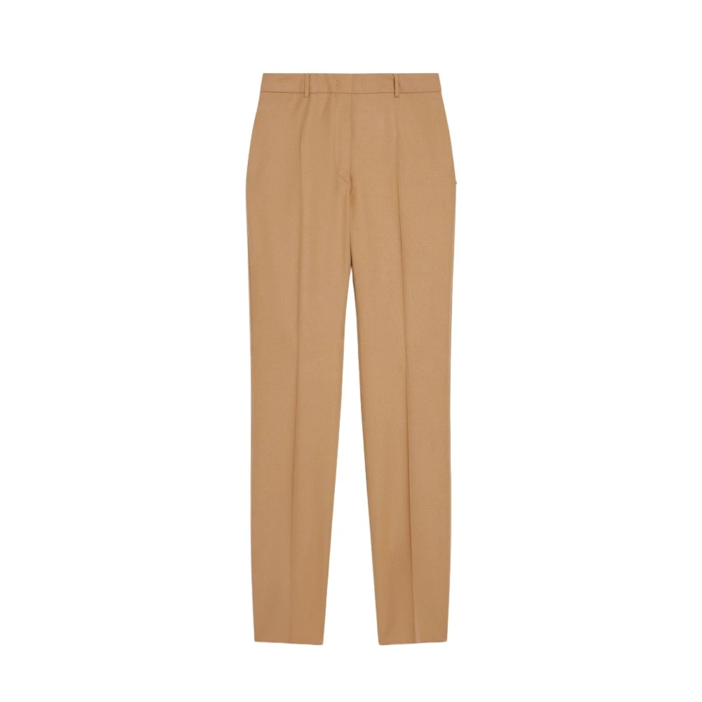 SPORTMAX Bruine Flanellen Broek met Kristaldecoratie Brown Dames