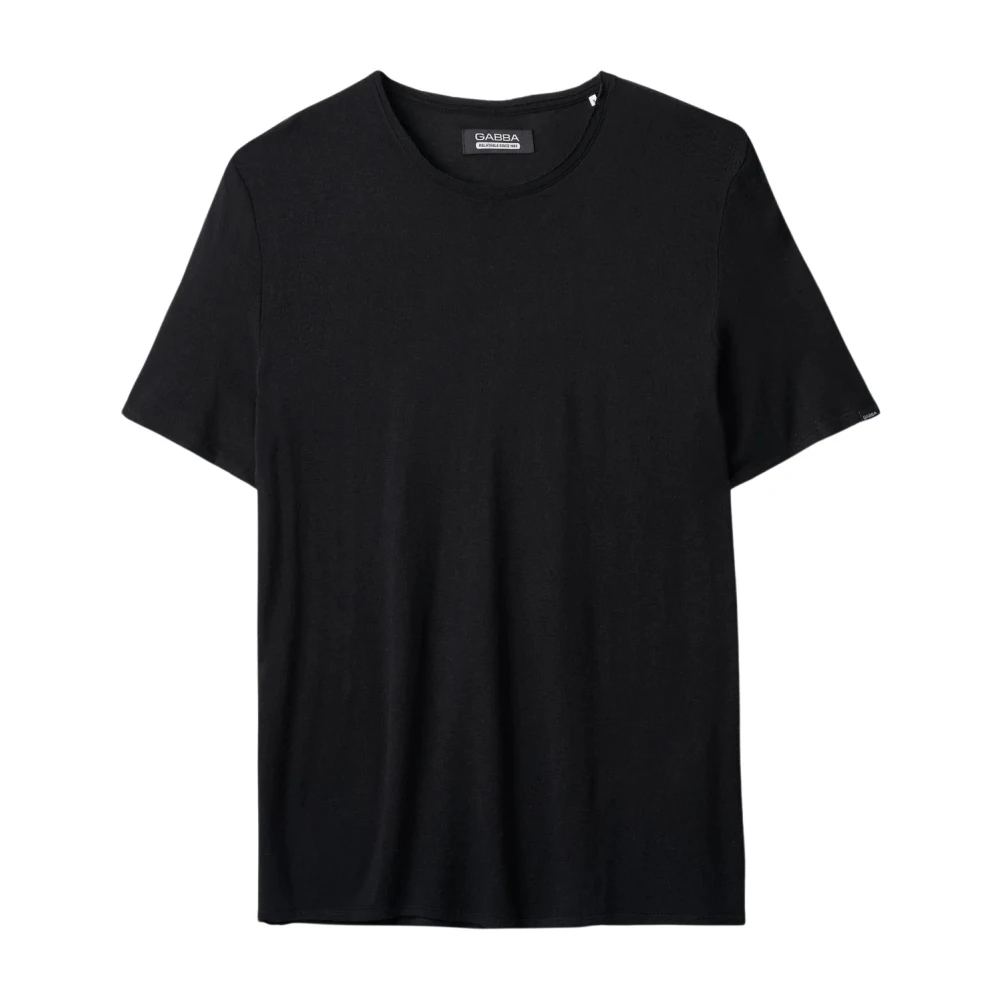 Gabba Zwarte Nuit Fox Gebreide T-Shirt Black Heren