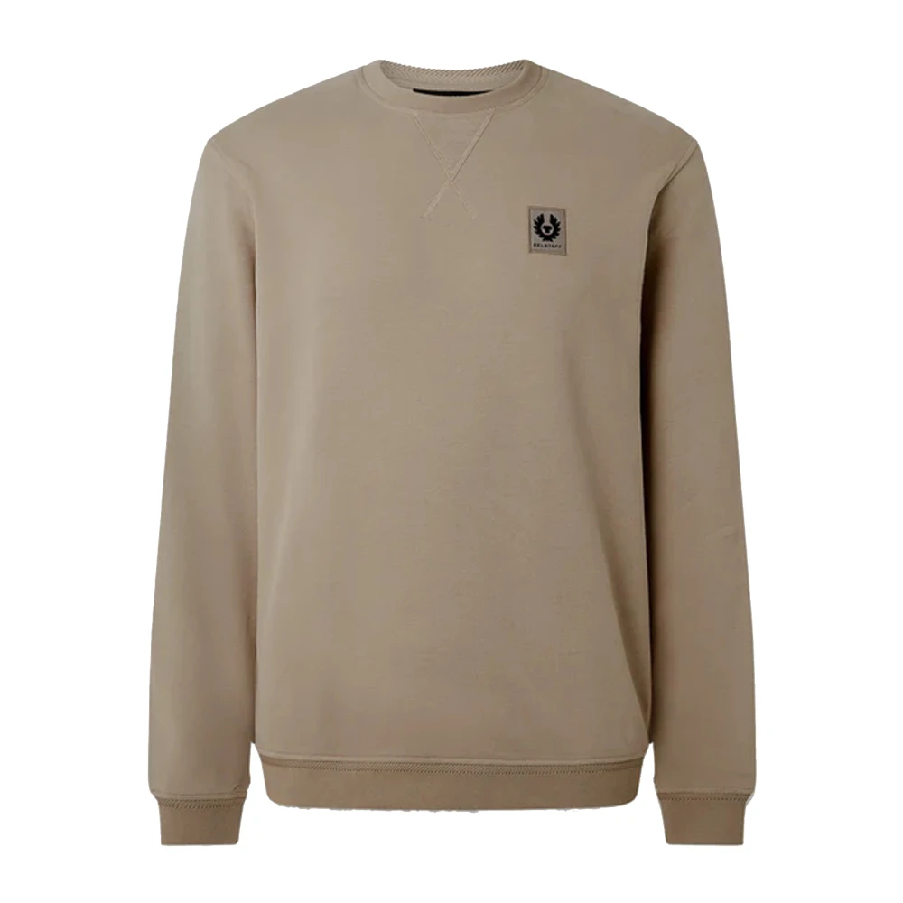 Belstaff Men's Beige Crew Neck Sweatshirt - Sweatshirts - S - Sweatshirts & Hoodies