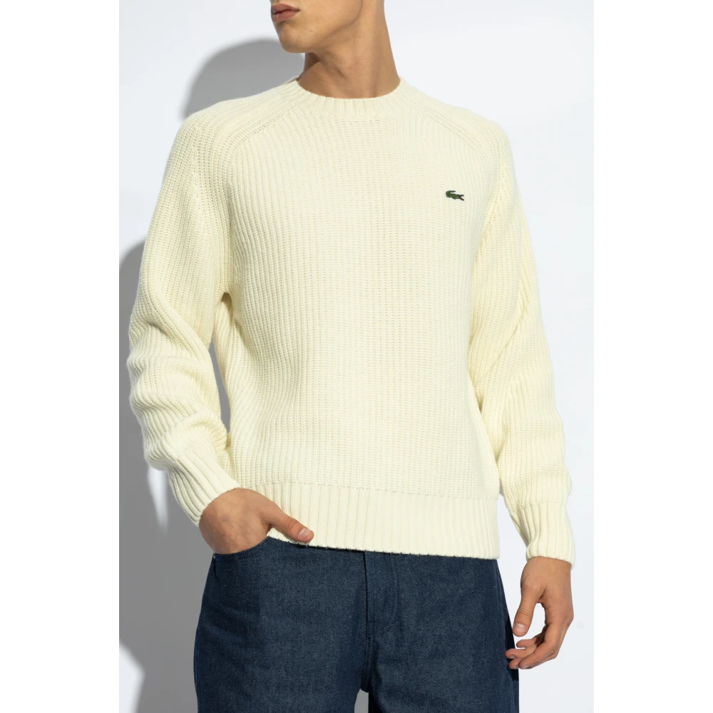 Lacoste Wol trui Beige Heren