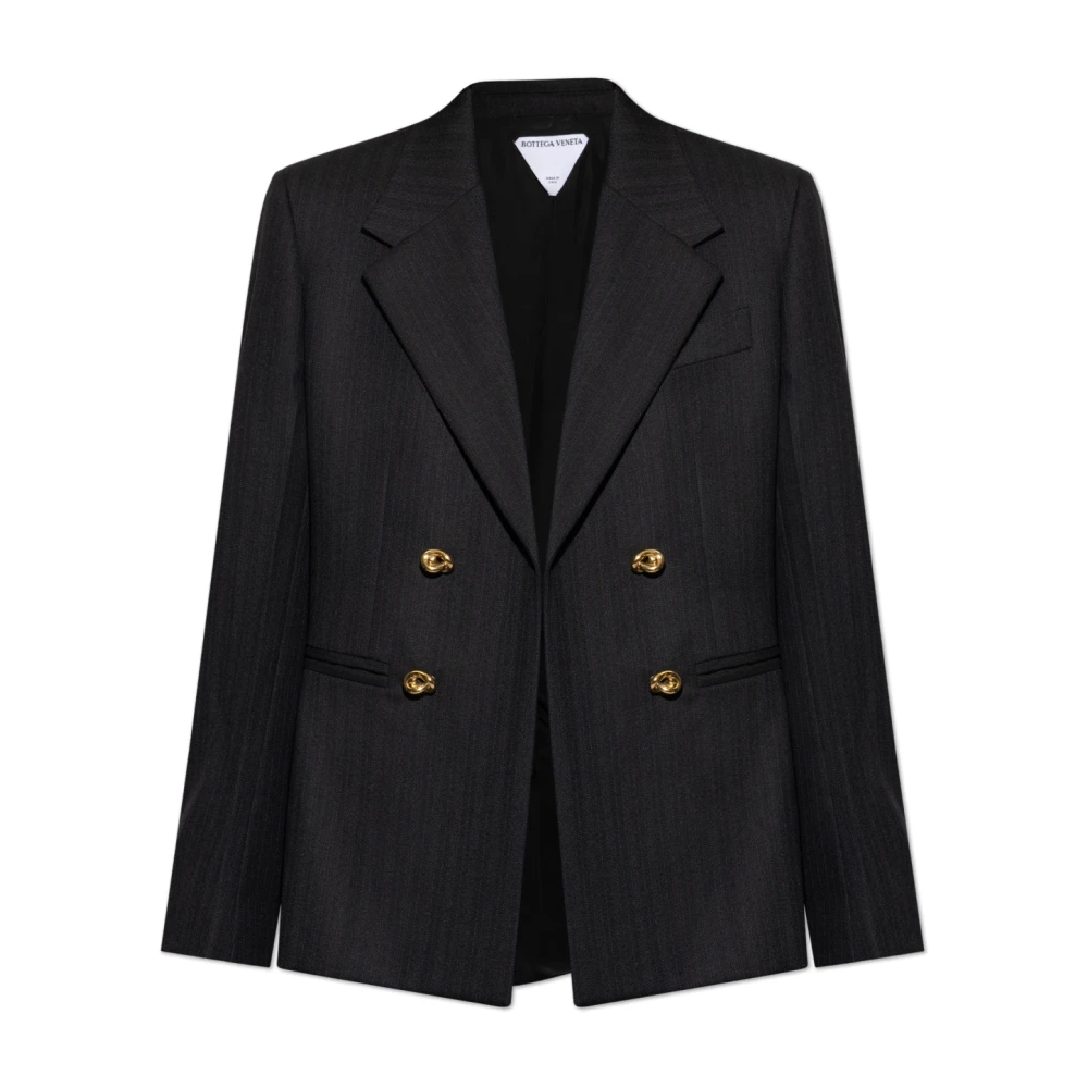 Bottega Veneta Blazer met open revers Black Dames