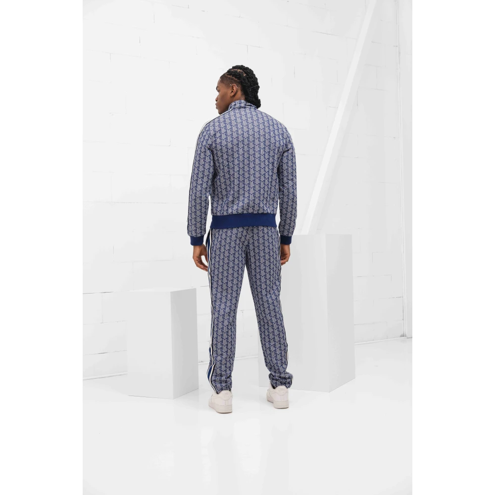 Lacoste Jacquard Monogram Trainingspak Blue Heren