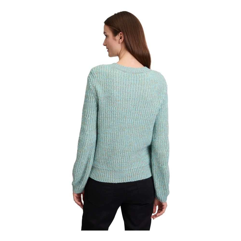 Betty & Co Gebreide trui met structuur Green Dames