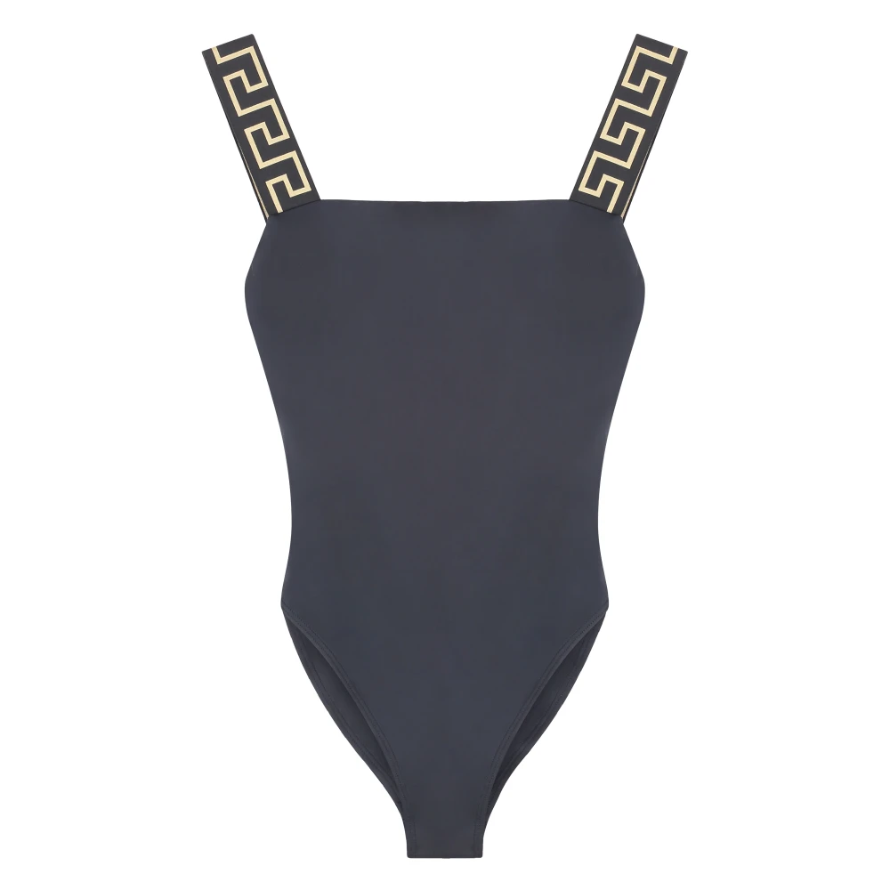 Versace Badpak met Elastische Bandjes Black Dames