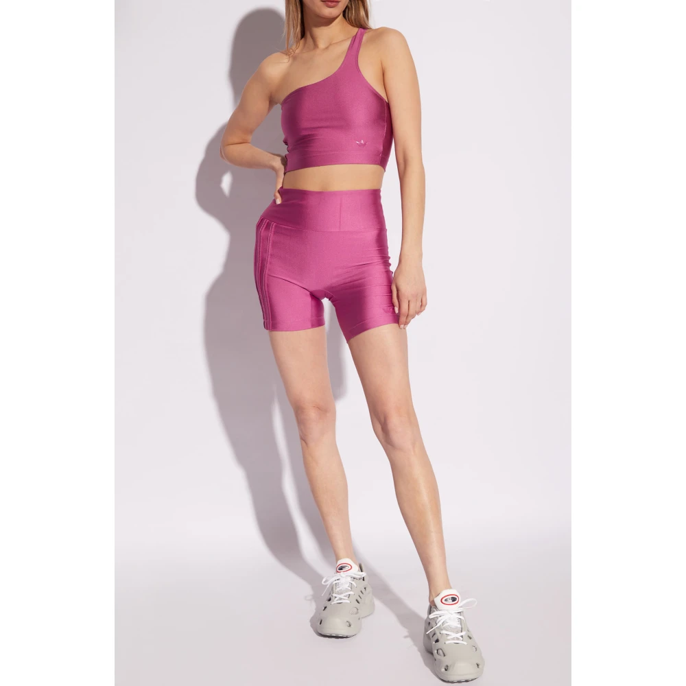 adidas Originals One-shoulder crop top Pink Dames